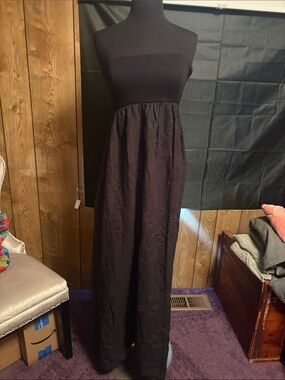 Women’s Black Strapless Maxi Dress -Very Long dress
